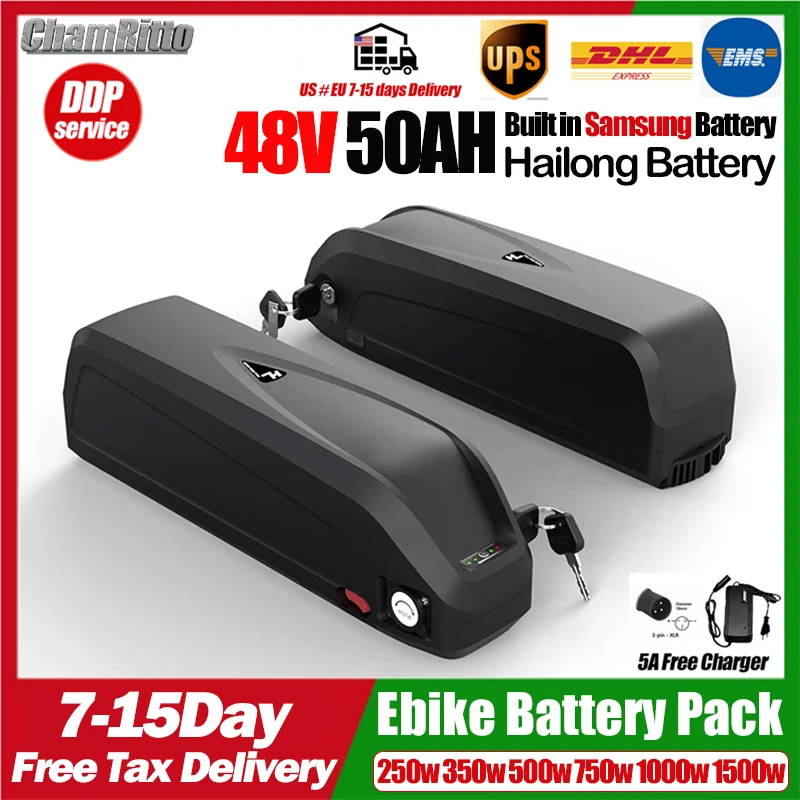 48V chamrider Electric Bicycle - огляд і ціна Ebike Battery 48V 20Ah Hailong