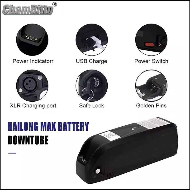 48V chamrider Electric Bicycle - огляд і ціна Ebike Battery 48V 20Ah Hailong