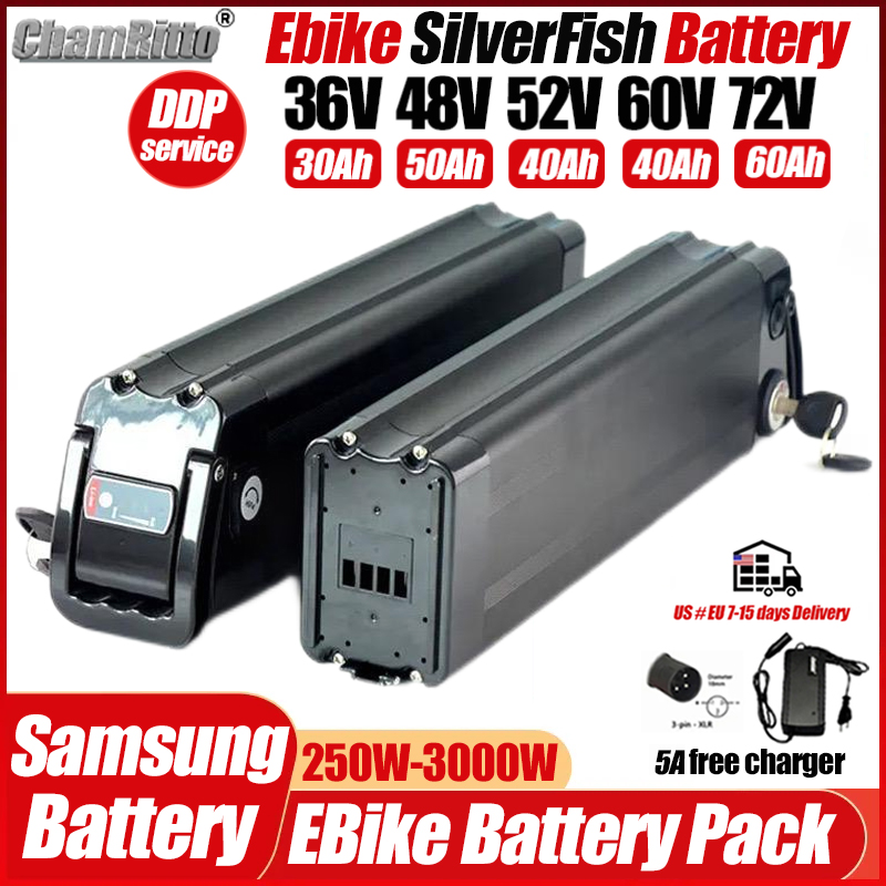 Electric Bicycle 36v 48v 52v S - огляд і ціна Electric Bicycle Battery 72V 30Ah