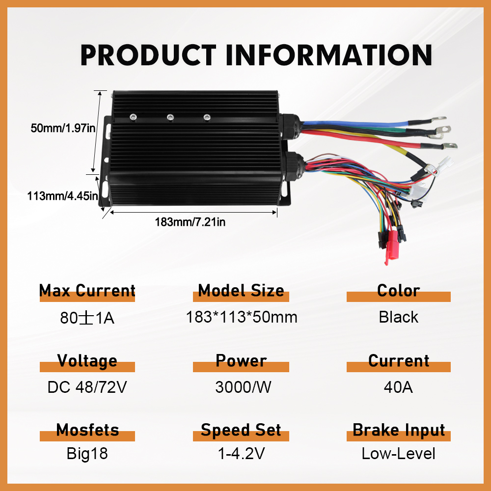 Electric Bike 3Mode Sine Wave  - огляд і ціна 72V 5000W Hub Motor Kit